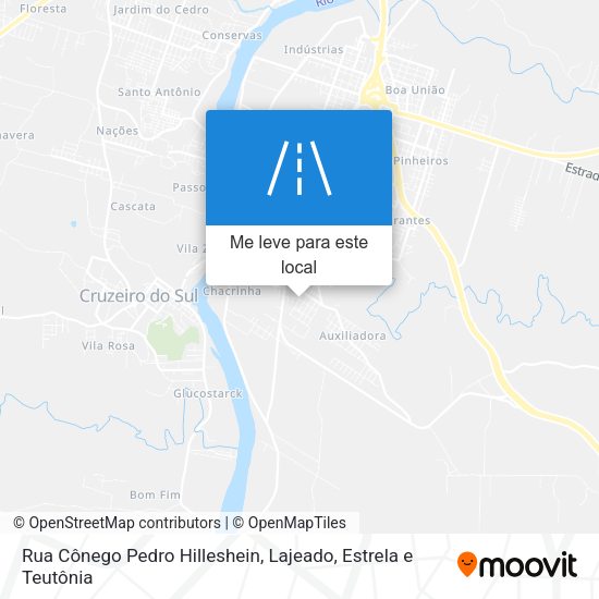 Rua Cônego Pedro Hilleshein mapa