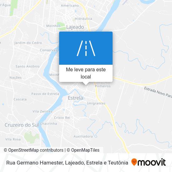 Rua Germano Hamester mapa
