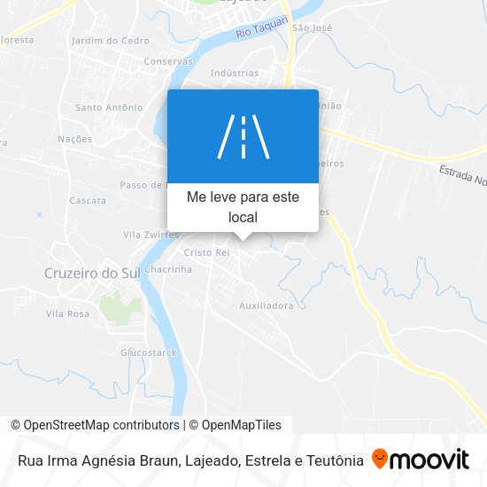 Rua Irma Agnésia Braun mapa