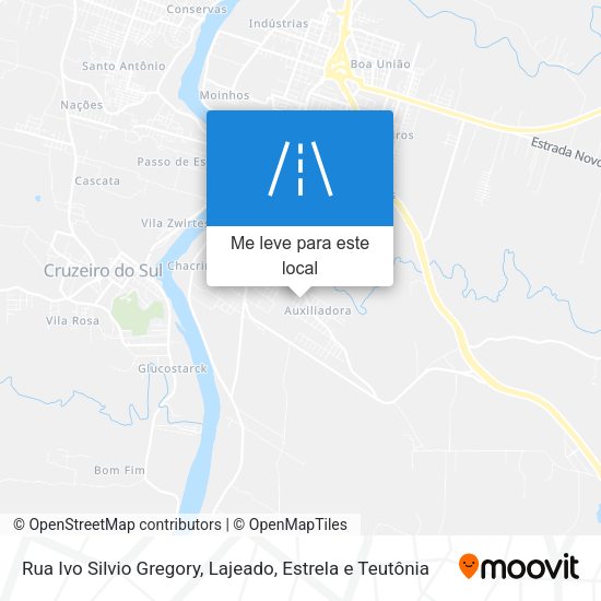 Rua Ivo Silvio Gregory mapa