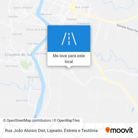 Rua João Aloisio Diel mapa