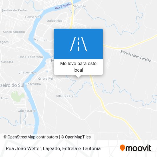 Rua João Welter mapa