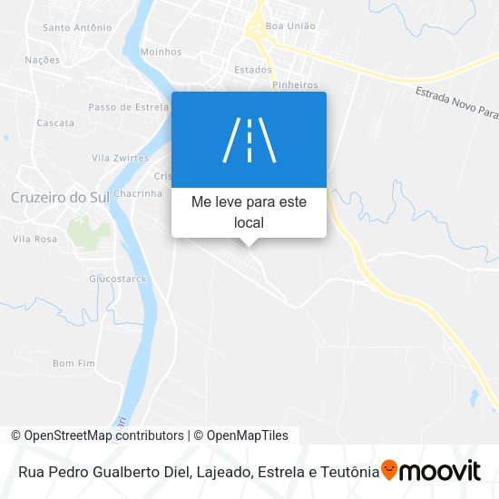 Rua Pedro Gualberto Diel mapa