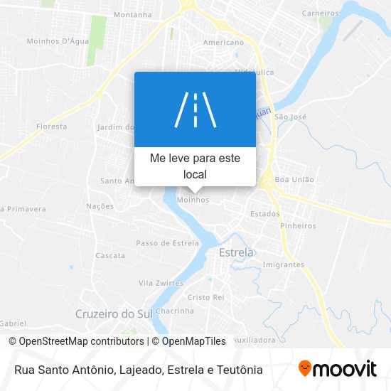 Rua Santo Antônio mapa