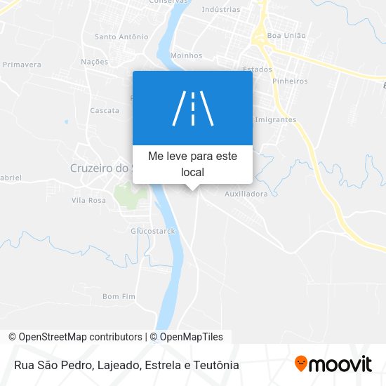 Rua São Pedro mapa