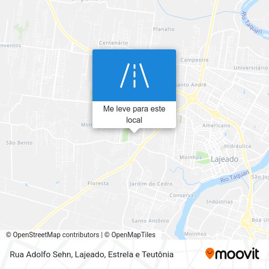 Rua Adolfo Sehn mapa