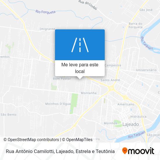 Rua Antônio Camilotti mapa