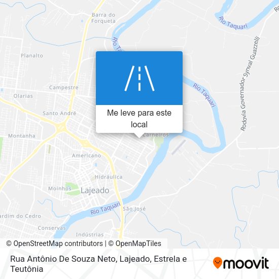 Rua Antônio De Souza Neto mapa