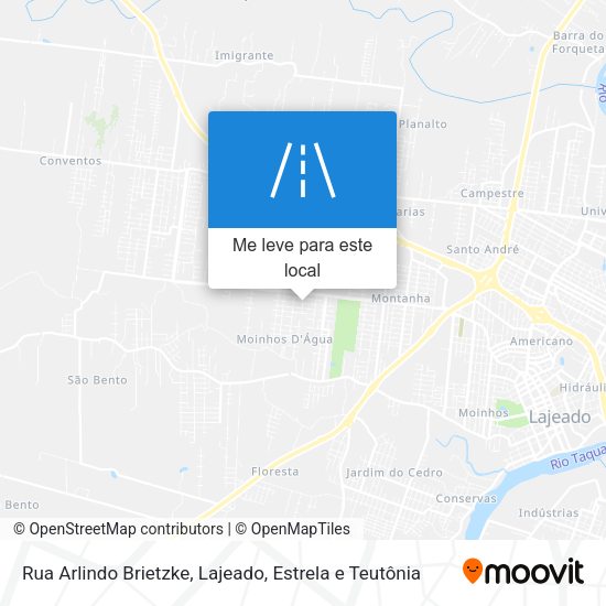 Rua Arlindo Brietzke mapa