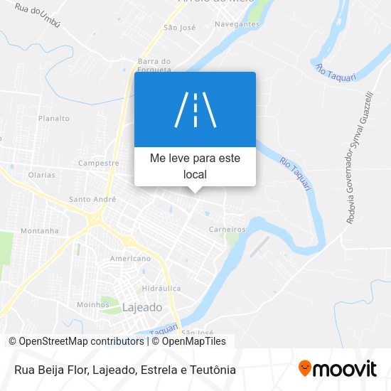 Rua Beija Flor mapa
