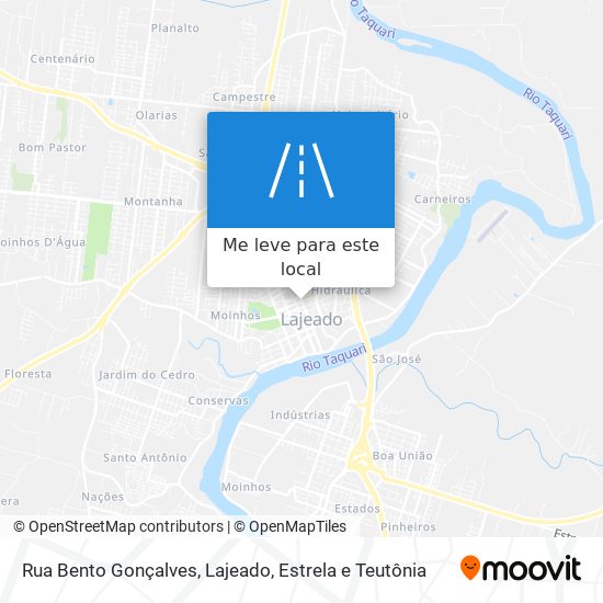 Rua Bento Gonçalves mapa