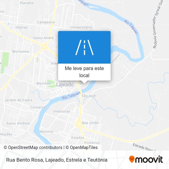 Rua Bento Rosa mapa