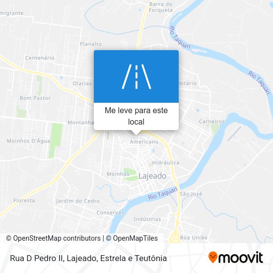 Rua D Pedro II mapa
