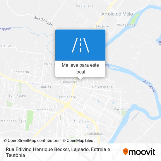 Rua Edivino Henrique Becker mapa