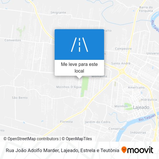 Rua João Adolfo Marder mapa