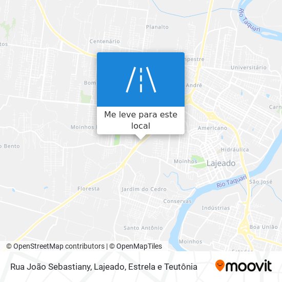 Rua João Sebastiany mapa