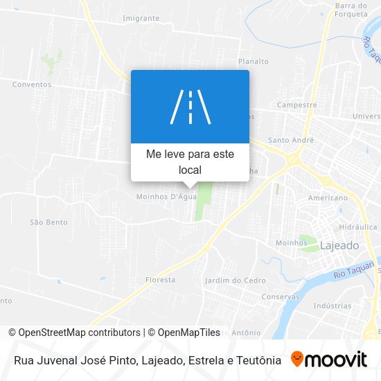 Rua Juvenal José Pinto mapa