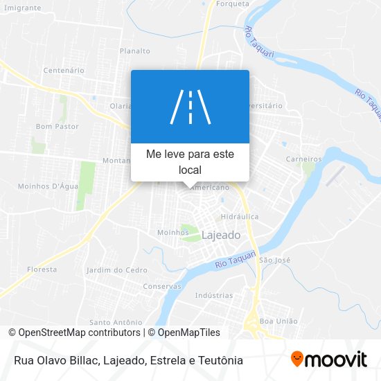 Rua Olavo Billac mapa
