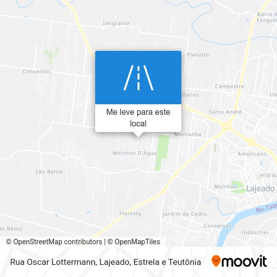 Rua Oscar Lottermann mapa