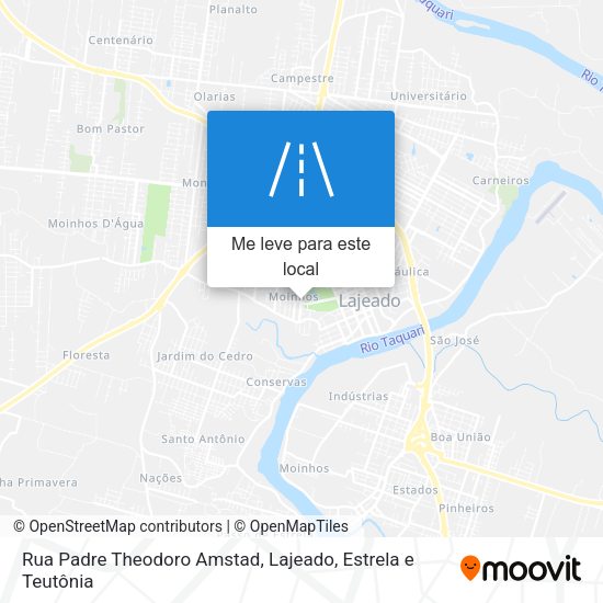 Rua Padre Theodoro Amstad mapa