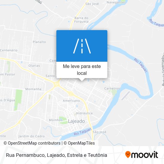 Rua Pernambuco mapa