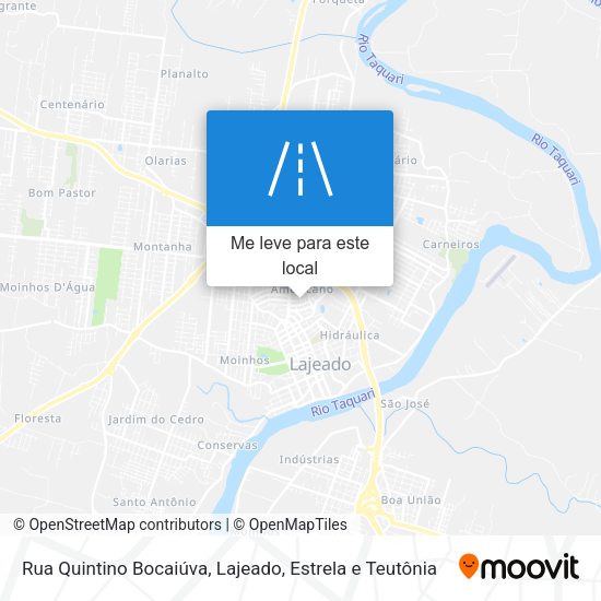Rua Quintino Bocaiúva mapa
