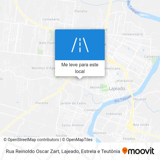 Rua Reinoldo Oscar Zart mapa