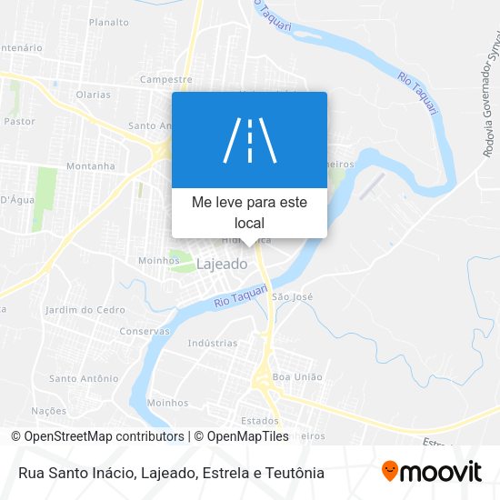 Rua Santo Inácio mapa