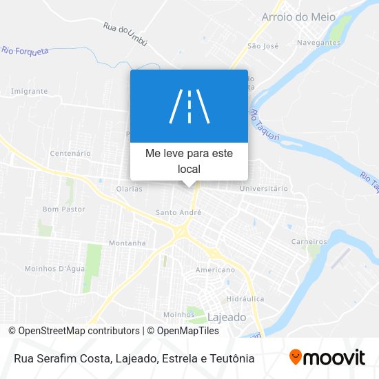 Rua Serafim Costa mapa