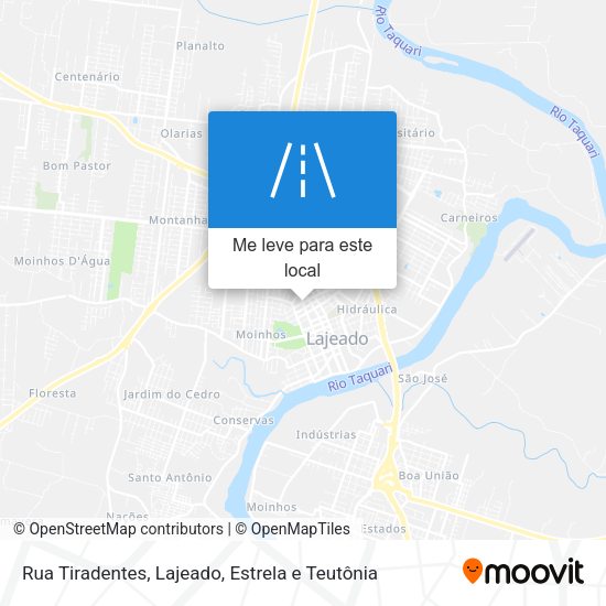 Rua Tiradentes mapa