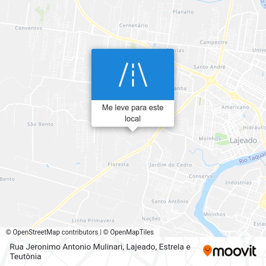 Rua Jeronimo Antonio Mulinari mapa