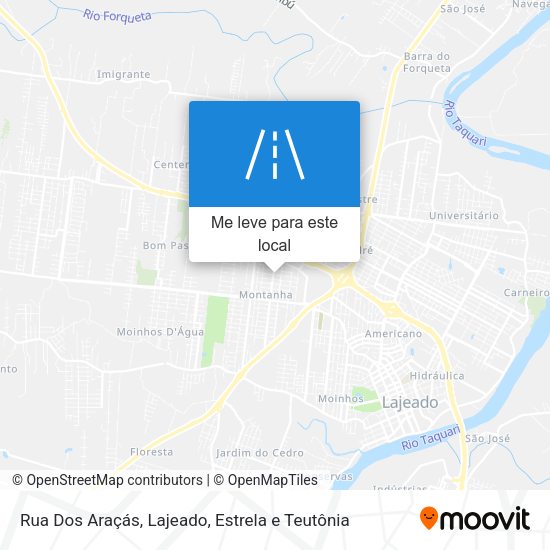 Rua Dos Araçás mapa