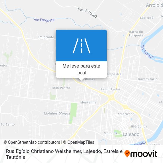 Rua Egídio Christiano Weisheimer mapa