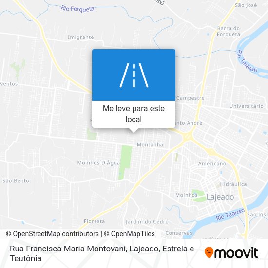Rua Francisca Maria Montovani mapa