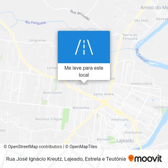 Rua José Ignácio Kreutz mapa