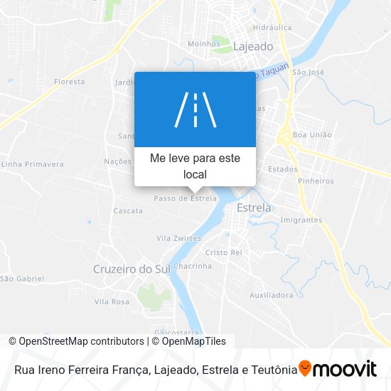 Rua Ireno Ferreira França mapa
