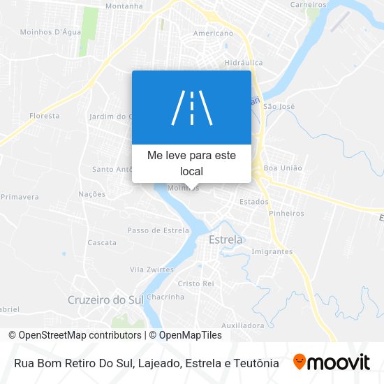 Rua Bom Retiro Do Sul mapa