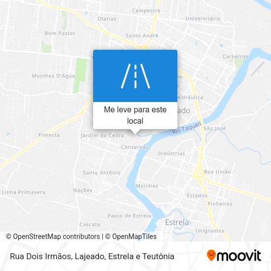 Rua Dois Irmãos mapa