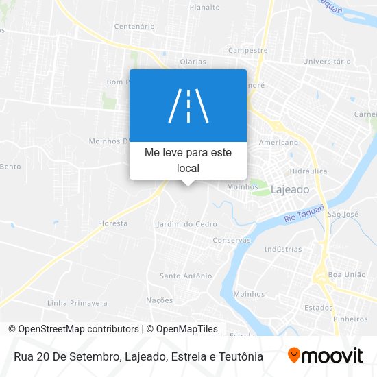 Rua 20 De Setembro mapa
