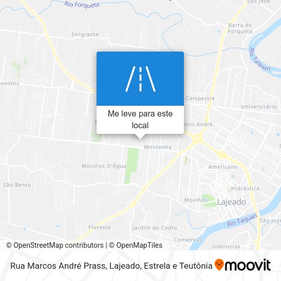 Rua Marcos André Prass mapa