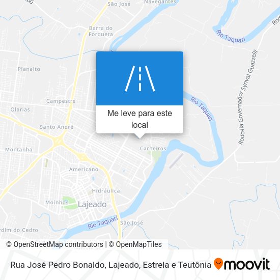 Rua José Pedro Bonaldo mapa