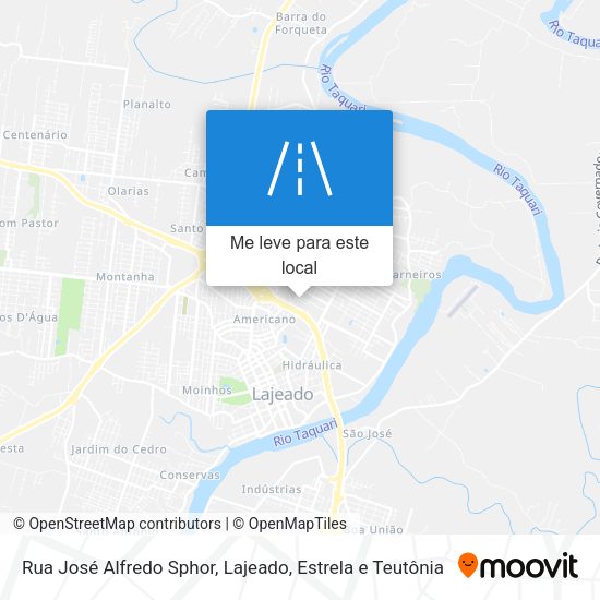 Rua José Alfredo Sphor mapa