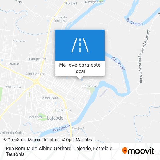 Rua Romualdo Albino Gerhard mapa
