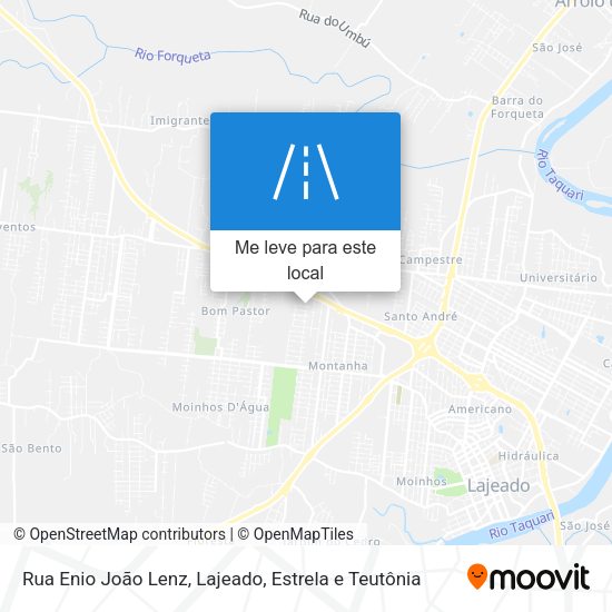 Rua Enio João Lenz mapa