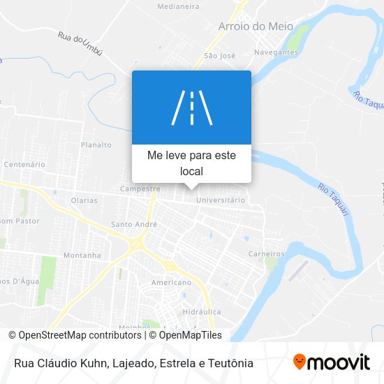 Rua Cláudio Kuhn mapa
