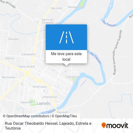 Rua Oscar Theobaldo Hexsel mapa