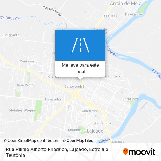 Rua Pilínio Alberto Friedrich mapa