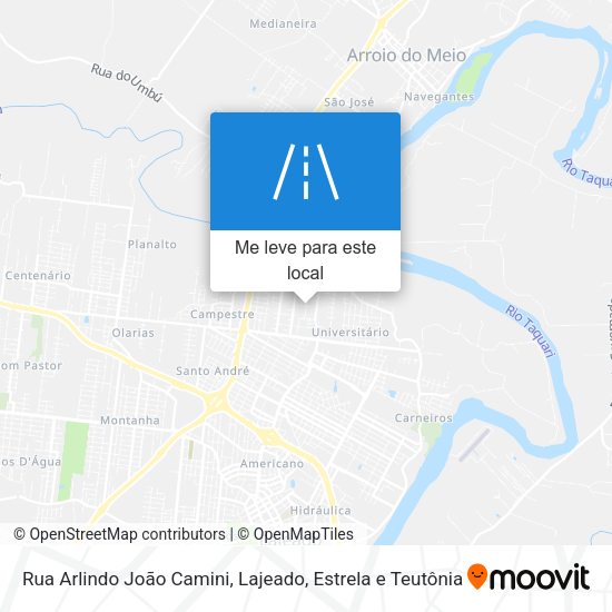 Rua Arlindo João Camini mapa