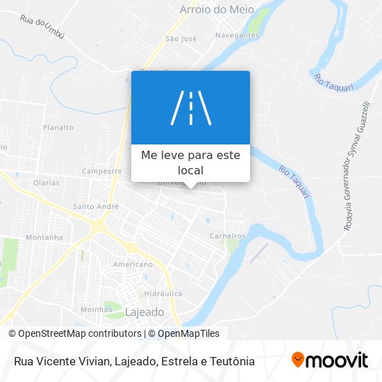 Rua Vicente Vivian mapa