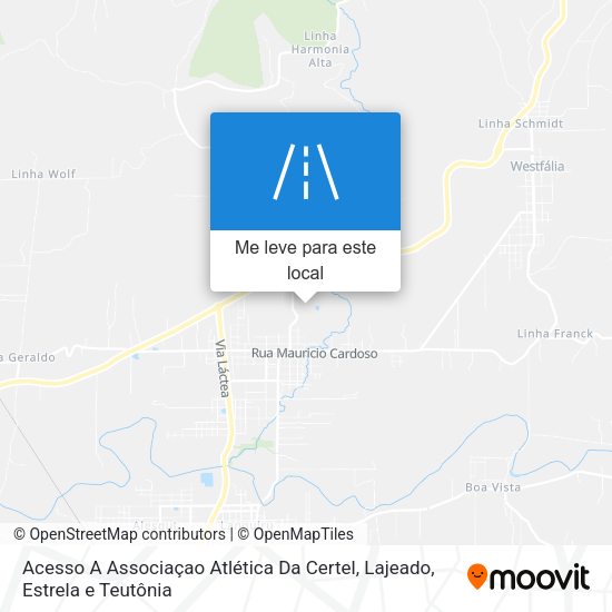 Acesso A Associaçao Atlética Da Certel mapa